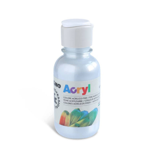 Colore acrilico Primo in bottiglia PET con tappo dosatore 125 ml argento 402TA125910