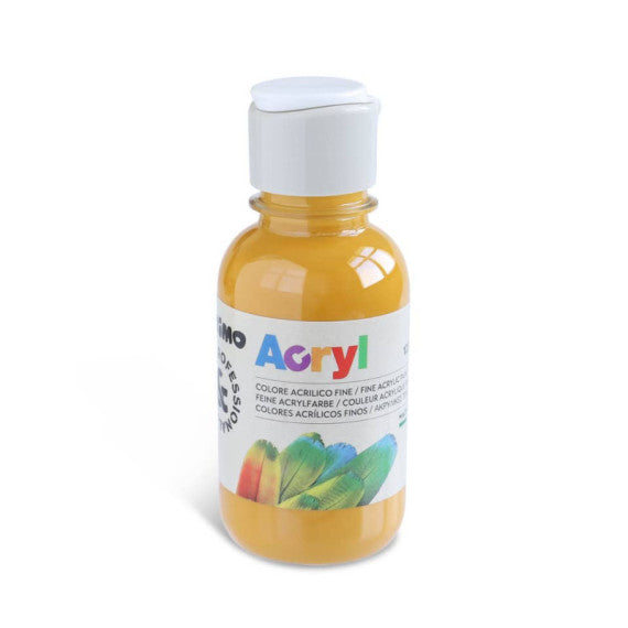 Colore acrilico Primo in bottiglia PET con tappo dosatore 125 ml ocra - 402TA125270