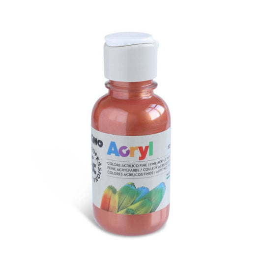Colore acrilico Primo in bottiglia PET con tappo dosatore 125 ml rame 402TA125930