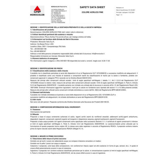 Colore acrilico Primo in tubetto in polietilene 75 ml blu cobalto 420TA75540