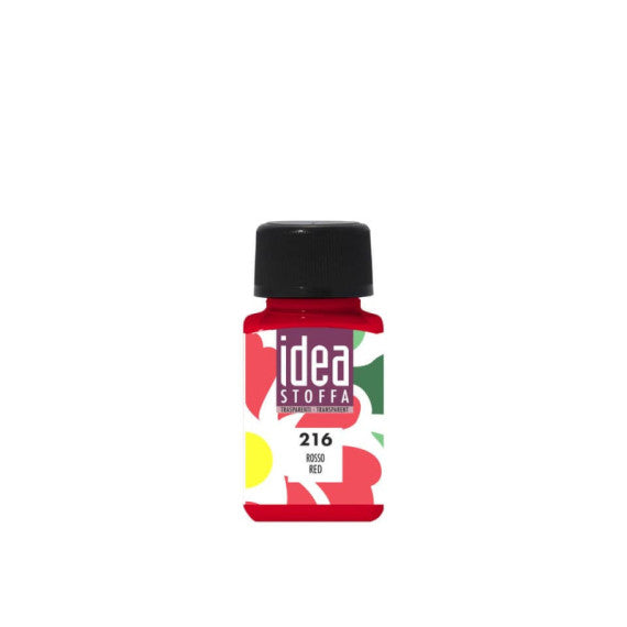 Colore per tessuti Maimeri Idea Stoffa in flacone 60 ml trasparente rosso - M5014216