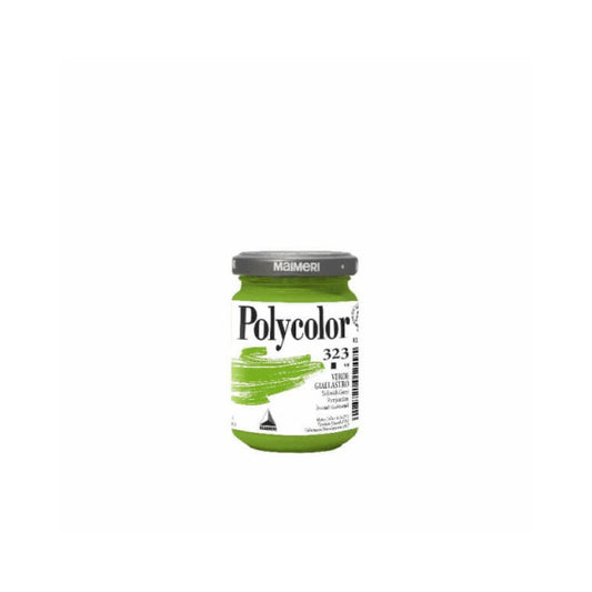 Colore vinilico fine Maimeri in vasetto 140 ml verde giallastro - M1220323