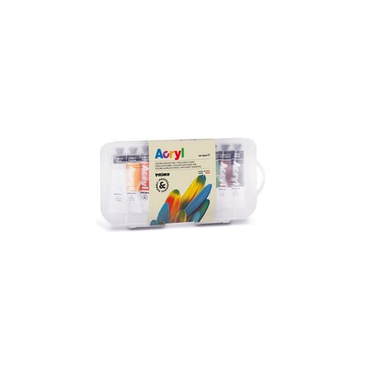 Colori a olio e acrilici - 18ml - colori assortiti - Primo - astuccio 10 colori