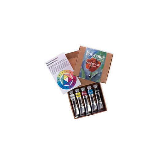 Colori vinilici Polycolor Primary Set - 20 ml - colori primari (nero, bianco inclusi) - Maimeri - set 5 pezzi