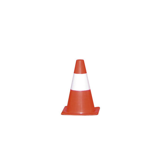 Cono segnaletico - H 30 cm - bianco/rosso