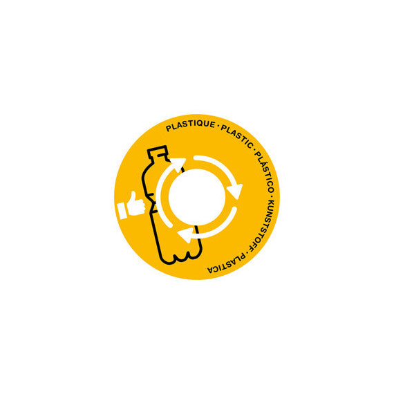 Coperchio raccolta plastica - per cestino 133R - diametro 38 cm - PVC - giallo - Cep