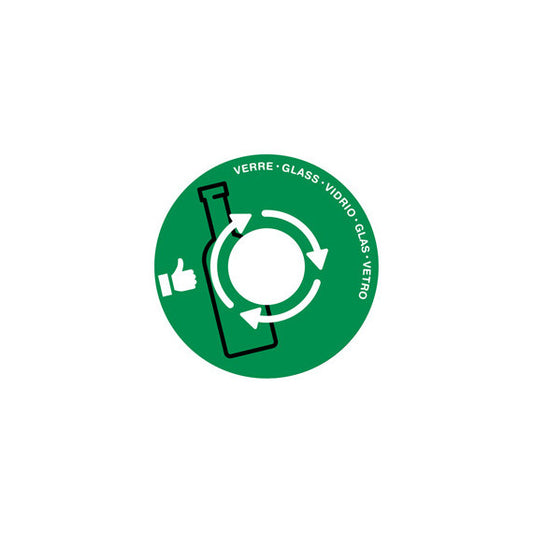 Coperchio raccolta vetro - per cestino 133R - diametro 38 cm - PVC - verde - Cep
