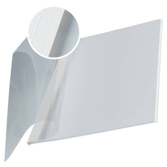 Copertina flessibile max 10-35 fogli Leitz impressBIND in PPL con dorso da 3,5 mm A4 bianco  conf. da 10 - 73980001
