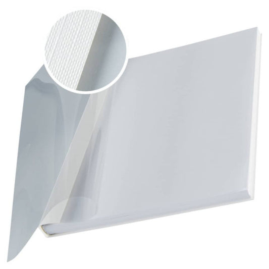 Copertina flessibile max 106-140 fogli Leitz impressBIND in PPL con dorso da 14 mm A4 bianco  conf. da 10 - 74150001