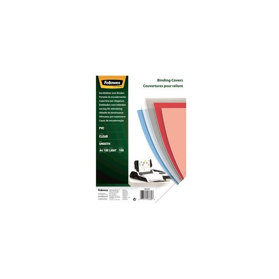 Copertine Clear - A3 - 200 micron - PVC - neutro trasparente - Fellowes - scatola 100 pezzi