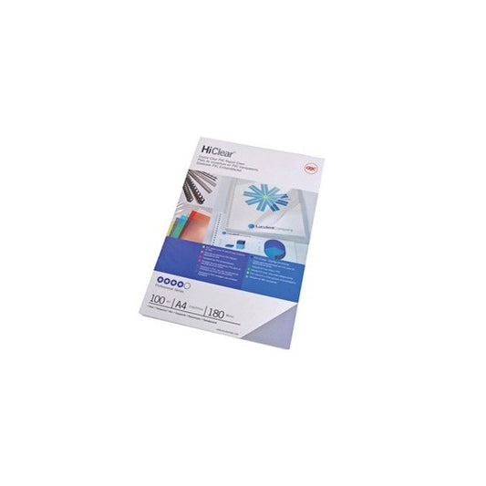 Copertine Hi-Clear - A4 - 180 micron - neutro trasparente - GBC - scatola 100 pezzi