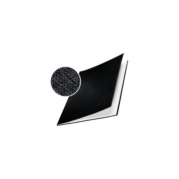 Copertine Impressbind - rigide - 24,5 mm - finitura lino - nero - Leitz - scatola 10 pezzi