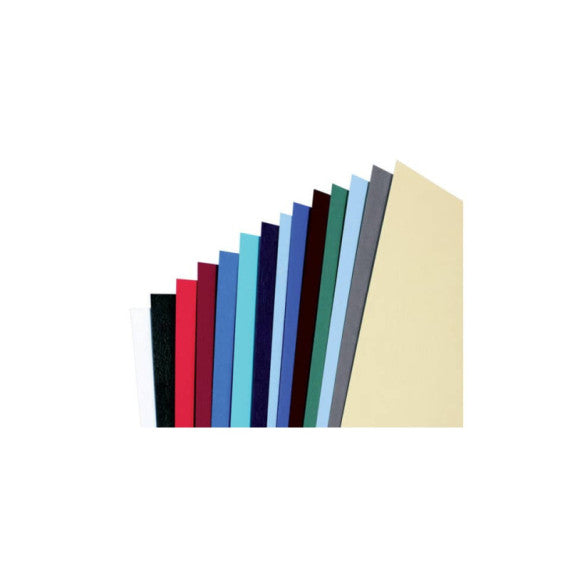 Copertine per rilegatura GBC Leathergrain cartoncino goffr. A4 blu scuro conf da 100 copertine - CE040029