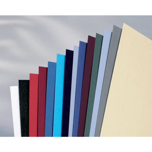 Copertine per rilegatura GBC Leathergrain in cartoncino goffrato A4 avorio - conf. 100 pezzi - CE040065