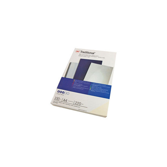 Copertine Traditional - A4 - 220 gr - cartoncino liscio - bianco - GBC - conf. 100 pezzi