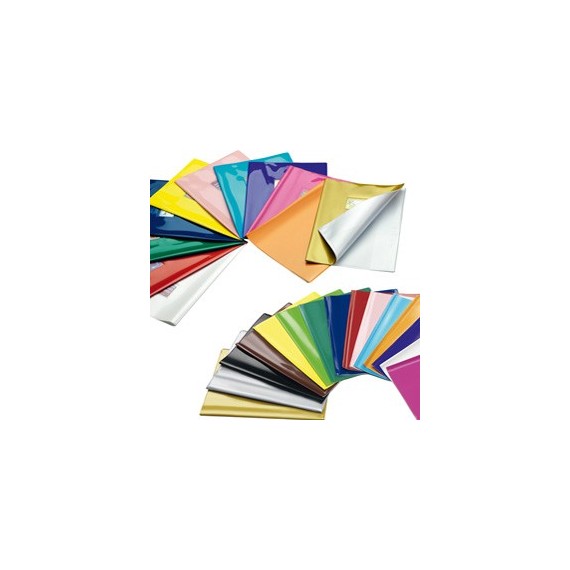 Coprimaxi laccato Colorosa - 21x30cm - PVC - argento - tasca con alette - Ri.plast
