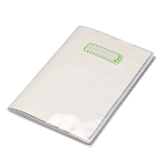 Copriquaderno con etichetta - coprimaxi A4 in Eco-Polietilene - 140 ?m CoLibrì trasparente - CM090T