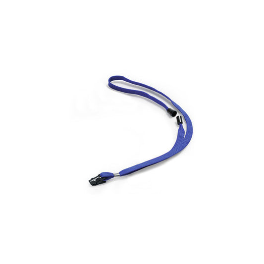 Cordoncino per portabadge - 44 x 1 cm - tessuto - blu - Durable - conf. 10 pezzi