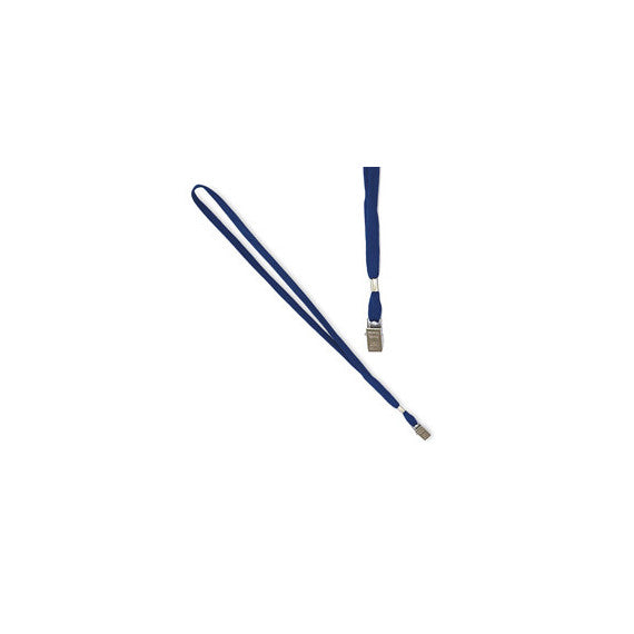 Cordoncino per portabadge - 49 x 1 cm - blu - Lebez - conf. 100 pezzi