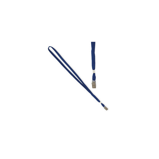 Cordoncino per portabadge - 49 x 1 cm - blu - Lebez - conf. 100 pezzi