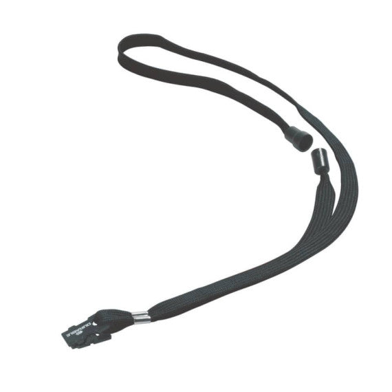 Cordoncino per portabadge DURABLE tessuto nero 10mm x 44cm  conf. 10 - 811901