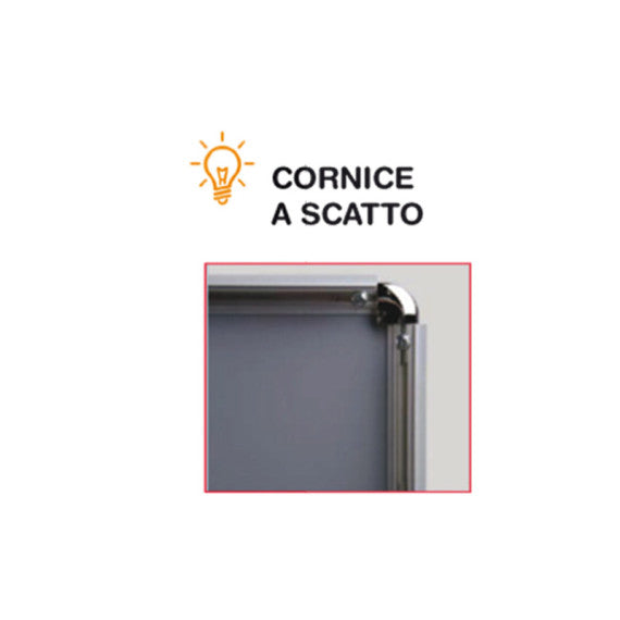 Cornice a scatto ST - autoportante - monofacciale - 70 x 100 cm - Studio T