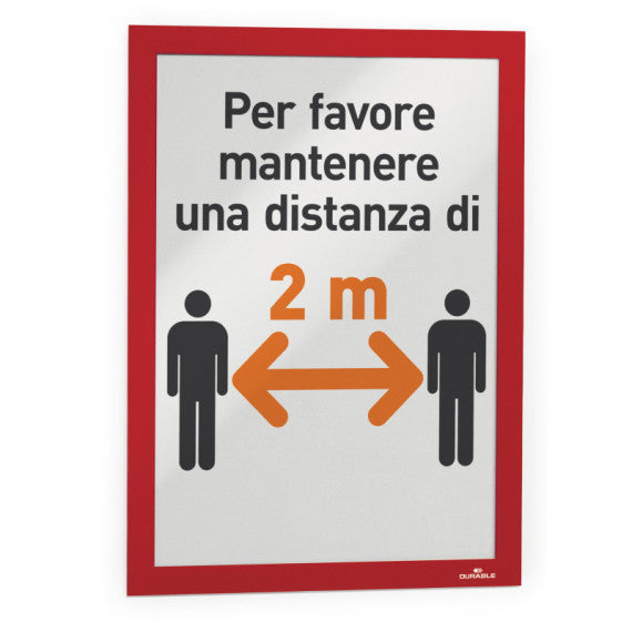 Cornice espositiva Duraframe® - A4 - 21 x 29,7 cm - rosso - Durable