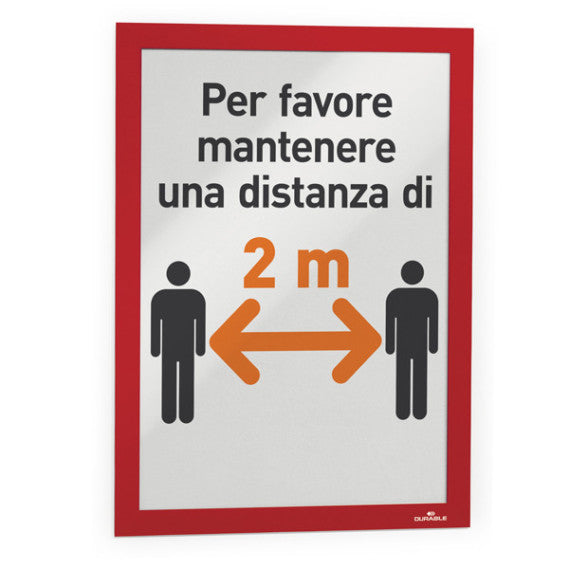 Cornice espositiva Duraframe® - A4 - 21 x 29,7 cm - rosso - Durable