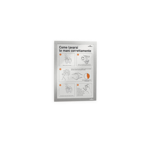 Cornice espositiva Duraframe® - A4 - 21 x 29,7 cm - silver - Durable
