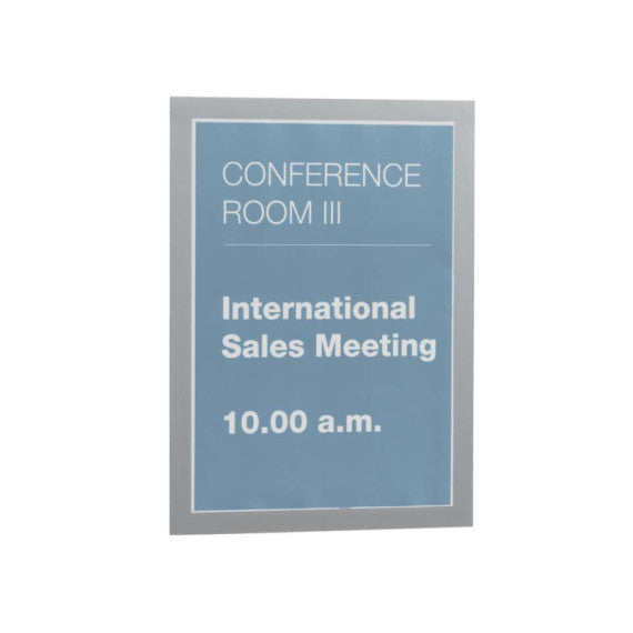 Cornici con pannello magnetico DURABLE DURAFRAME® A4 argento 236x323mm conf. 2 - 487223