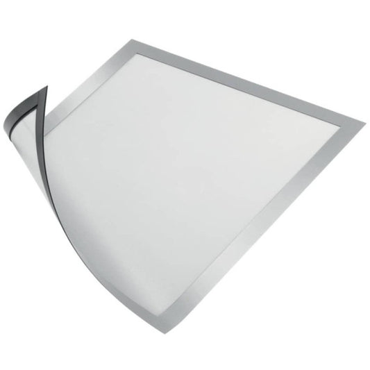 Cornici con pannello magnetico Durable DURAFRAME® MAGNETIC A4 PVC rigido argento met. 236x323 mm conf. 5 - 486923