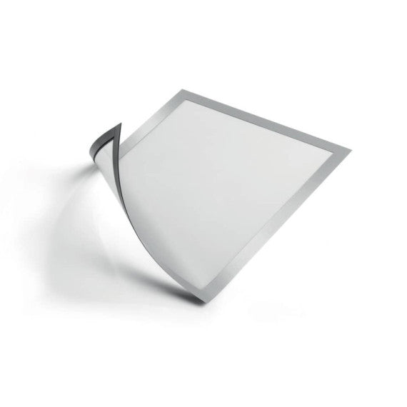 Cornici con pannello magnetico Durable DURAFRAME® MAGNETIC A4 PVC rigido argento met. 236x323 mm conf. 5 - 486923