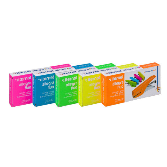 Cucitrice a pinza Allegra Fluo - passo 6 - giallo - Iternet