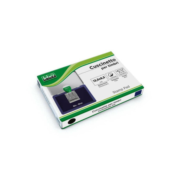 Cuscinetto per timbri Lebez 8,5x12,5 cm colore blu - 1481-BL