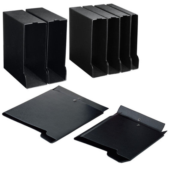 Custodia per raccoglitori 65 - dorso 10 cm 28 x 31,5 cm - nero - Sei rota