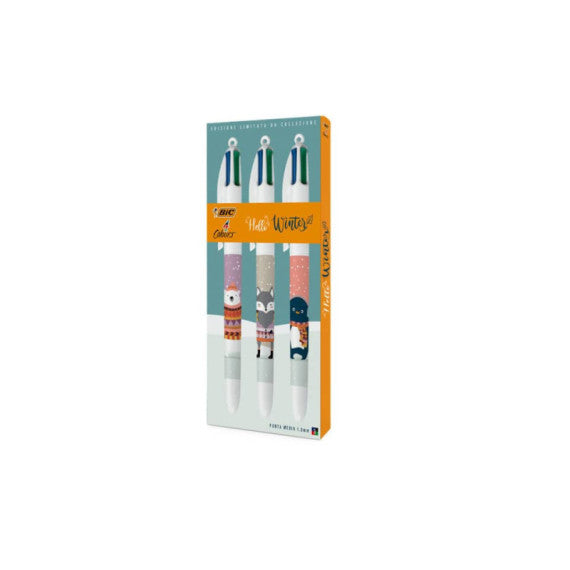 Display 10 confezioni Bic 4 Colours special Hello Winter - fantasie assortite - 518211