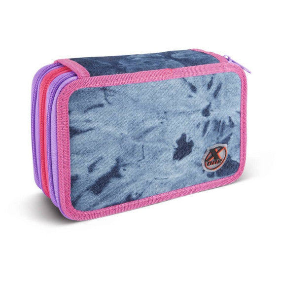 Display 12 astucci Nikoffice a 3 zip - colori jeans e mimetic - 32NIK209