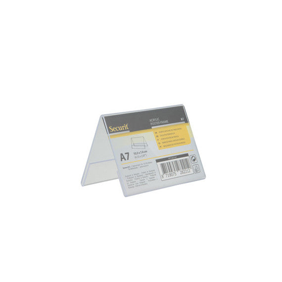 Display a V in plastica - 7,8 x 10,6 x 6,7 cm (A7) - Securit