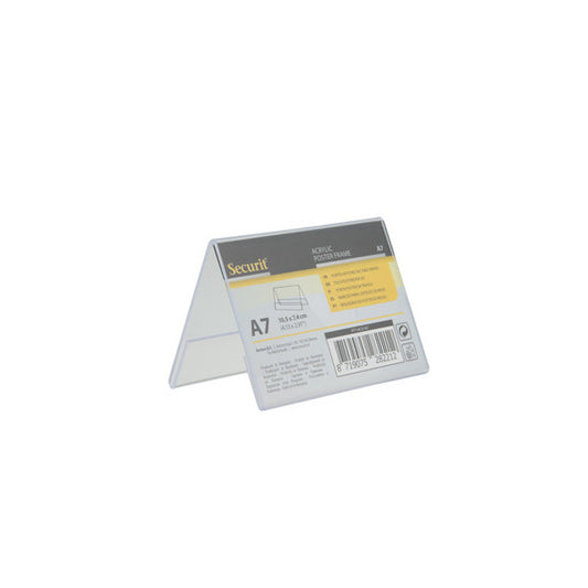 Display a V in plastica - 7,8 x 10,6 x 6,7 cm (A7) - Securit