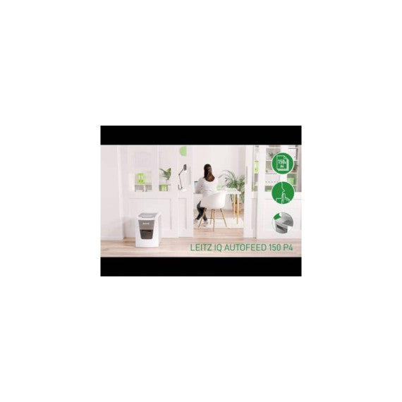 Distruggidocumenti automatico Leitz Office 150 P4 - taglio a frammenti P-4 4x30 mm - 44 L - 80130000