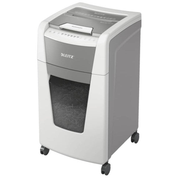 Distruggidocumenti automatico Leitz Office 300 P5 - taglio a frammenti P-5 2x15 mm - 60 L - 80160000