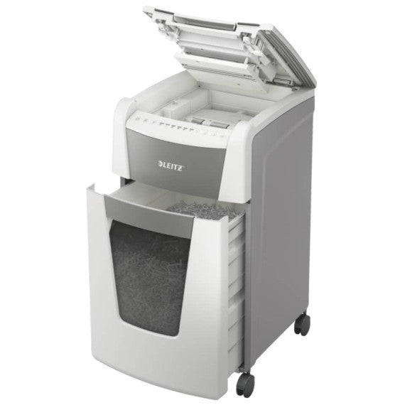 Distruggidocumenti automatico Leitz Office 300 P5 - taglio a frammenti P-5 2x15 mm - 60 L - 80160000