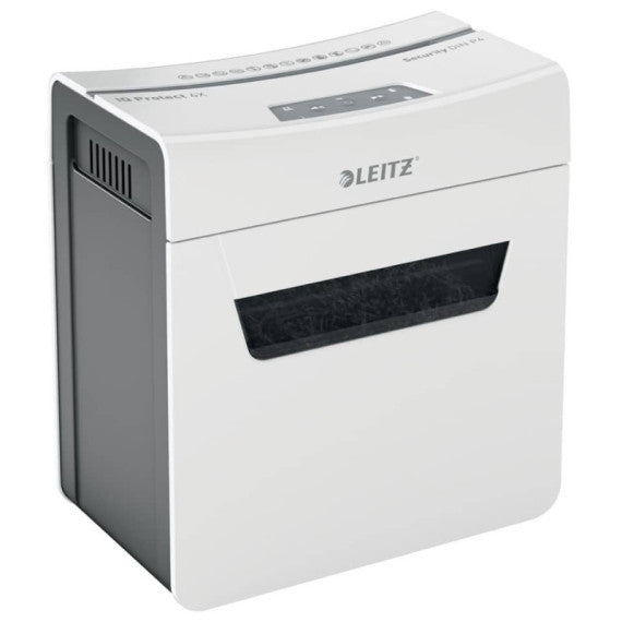 Distruggidocumenti manuale Leitz IQ P4 Protect 6X - 10 L - bianco - 80900000