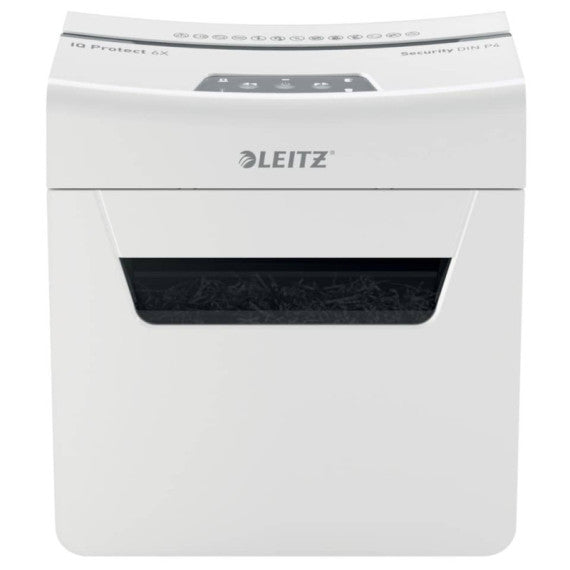 Distruggidocumenti manuale Leitz IQ P4 Protect 6X - 10 L - bianco - 80900000