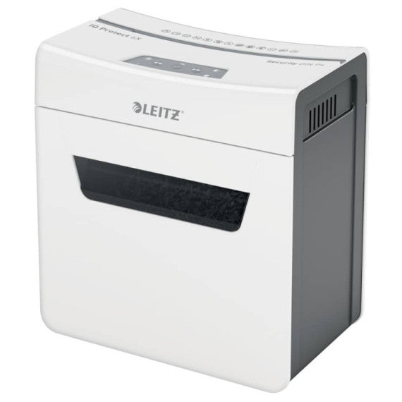 Distruggidocumenti manuale Leitz IQ P4 Protect 6X - 10 L - bianco - 80900000