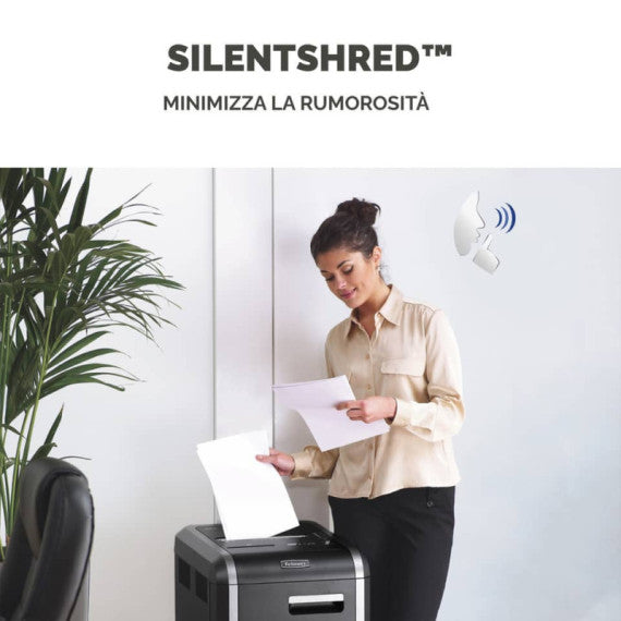 Distruggidocumenti uso frequente FELLOWES Powershred 225Ci P-4 60 L taglio a frammento 4x38 mm - 4622003