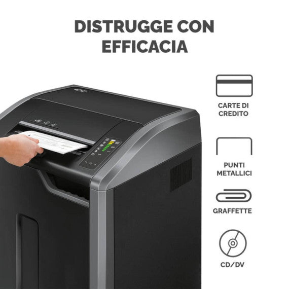 Distruggidocumenti uso frequente FELLOWES Powershred 425Ci P-4 - 114 L taglio a frammenti 4x30 mm - 4698001