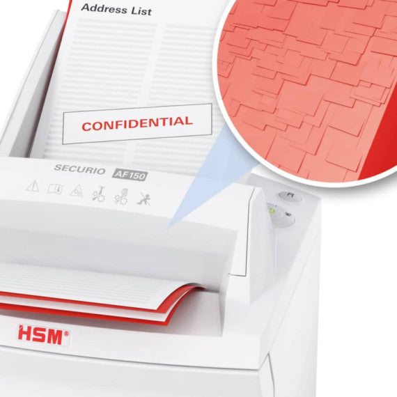 Distruggidocumenti uso frequente HSM SECURIO AF150 P-4 35 L - taglio a frammenti 4,5x30 mm - bianco - 2083111