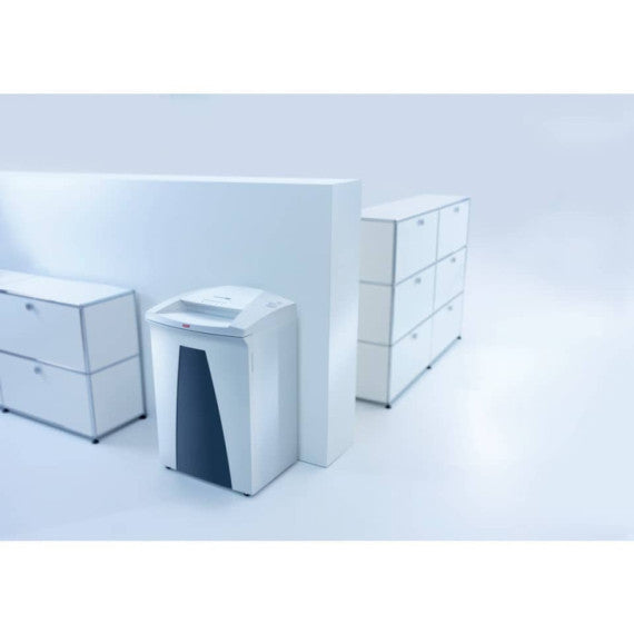 Distruggidocumenti uso frequente HSM SECURIO B34 P-2 - 100 L taglio a strisce 5,8 mm - bianco - 1841111