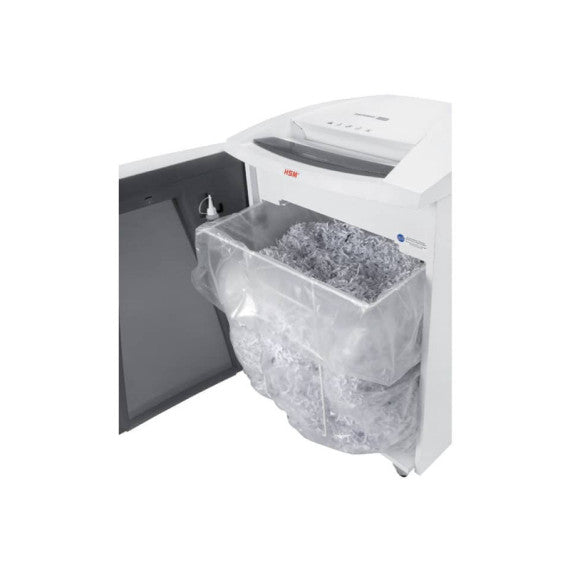 Distruggidocumenti uso frequente HSM SECURIO B34 P-2 - 100 L taglio a strisce 5,8 mm - bianco - 1841111